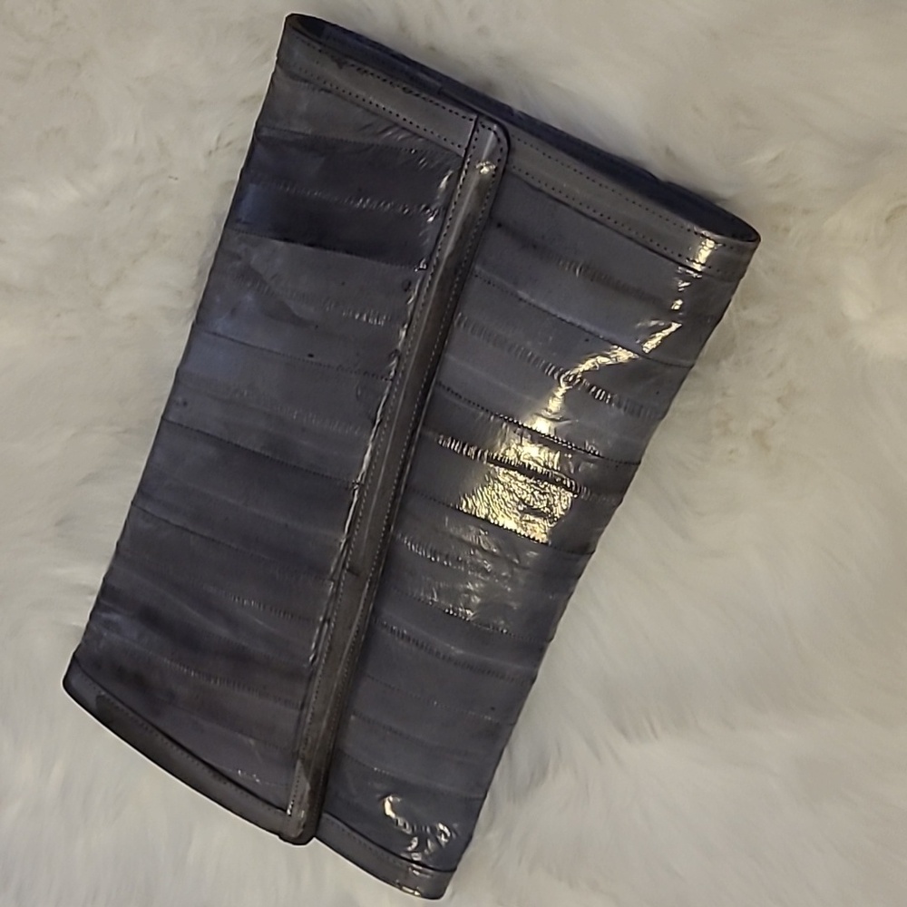 VTG Lee Sands Genuine Grey Eel Skin Clutch/Purse